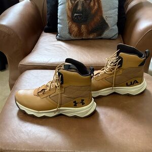 Under Armour Men's Wheat/Tan Lace-Up Work Boots